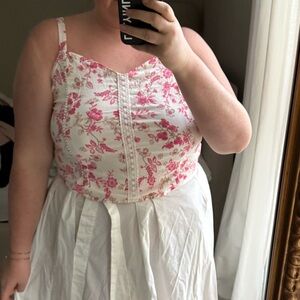 Torrid  Corset Lace Trim Crop Top 2 (18/20) new